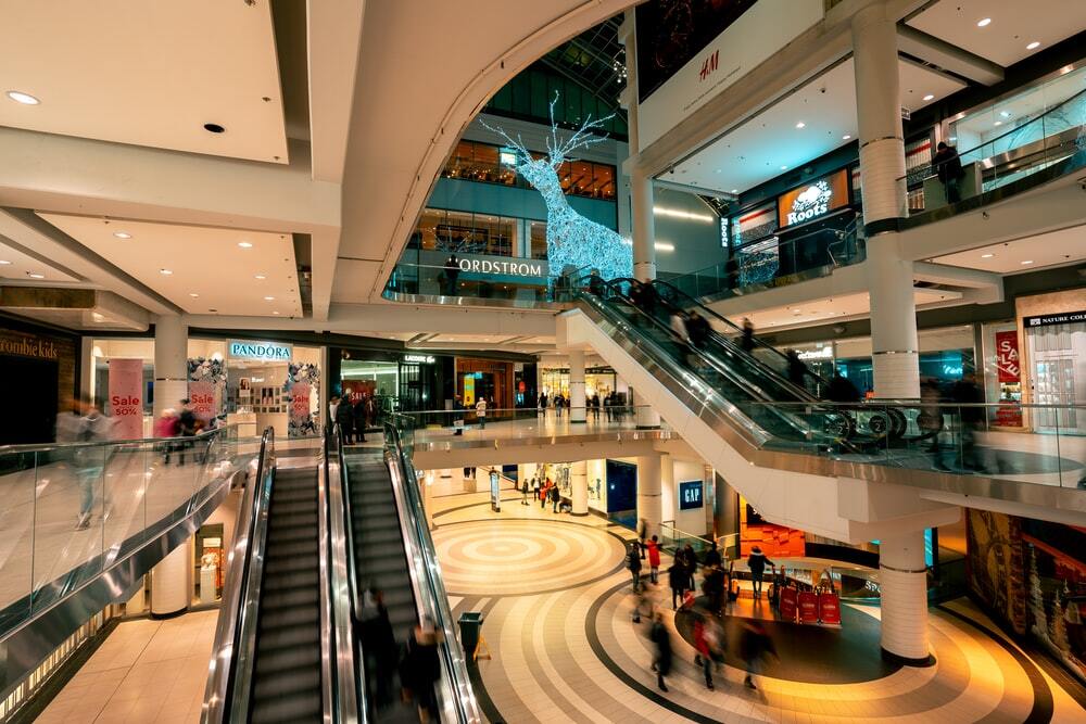 Increasing number of shopping malls as a sign of increasing purchasing power and disposable income